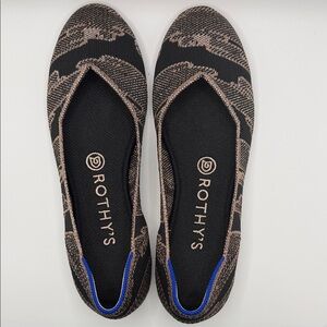 Rothy's "The Flat" ballet flats in the Golden Shimmer pattern